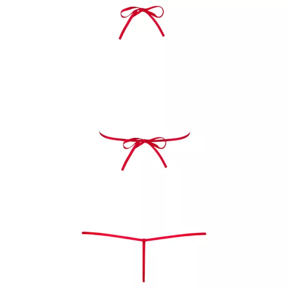 Obsessive - κορμάκι με τιράντες και τουλίπα - κόκκινο S/M