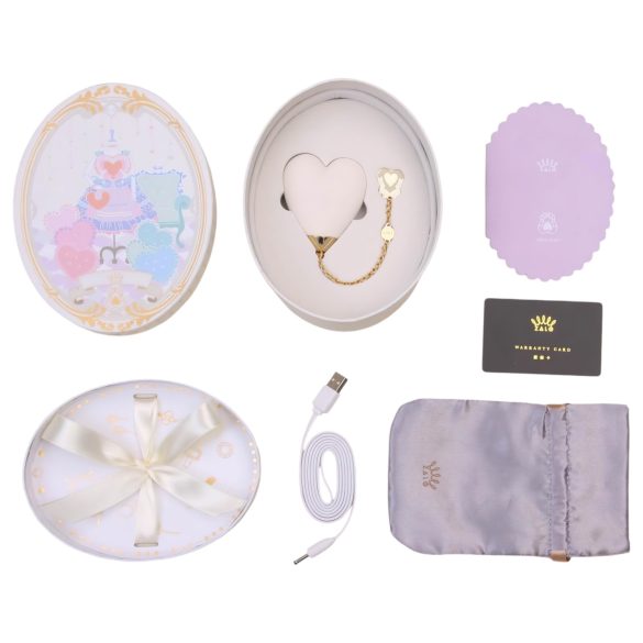 ZALO Baby Heart - έξυπνος αδιάβροχος δονητής κλειτορίδας (λευκός)