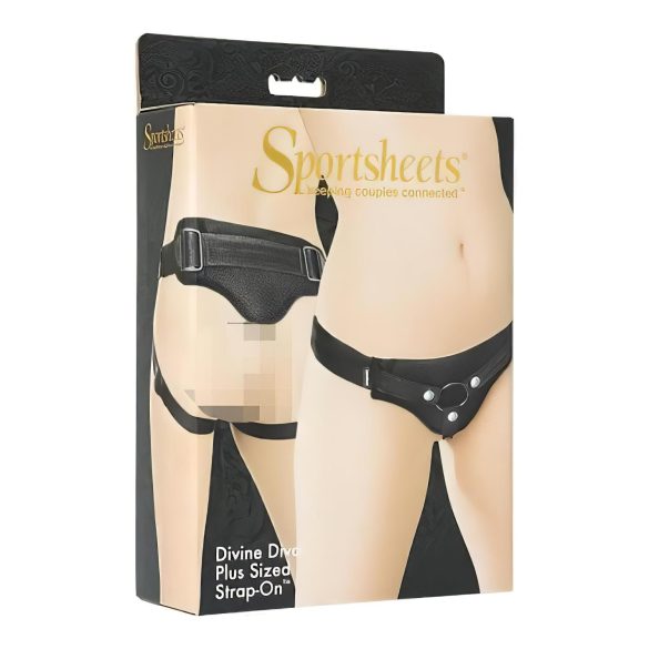 Sportsheets Plus Size - ζώνη για αρσενική χρήση (μαύρη)