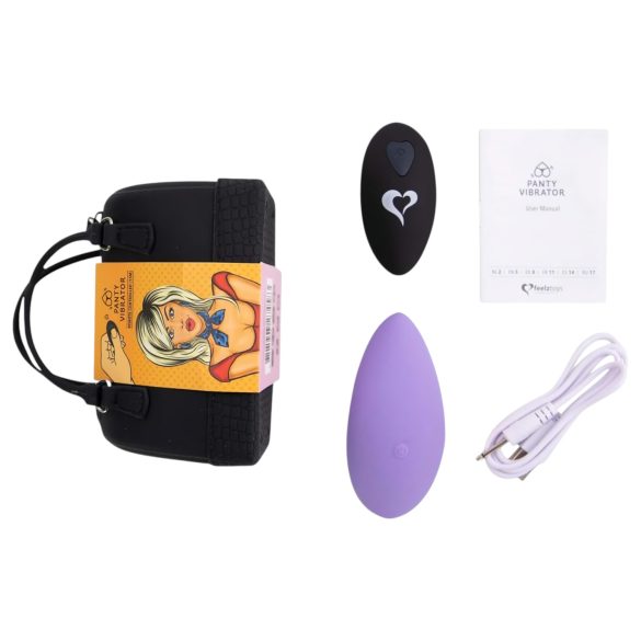 FEELZTOYS Panty - επαναφορτιζόμενος ριπτός δονητής κλειτορίδας (μωβ)
