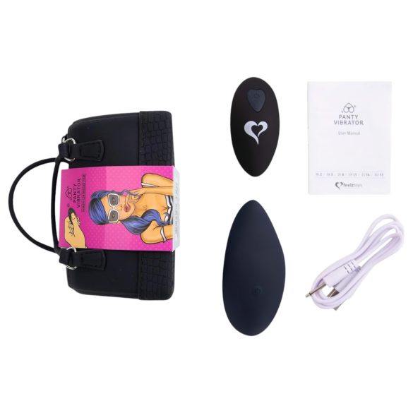FEELZTOYS Panty - ασύρματο δονητικό κλιπ (μαύρο)