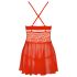 Obsessive 838-BAB-3 - πικάντικο δαντελωτό Babydoll και στρινγκ (κόκκινο) - XXL