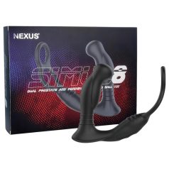   Nexus Simul8 - δαχτυλίδι πέους με δόνηση και πρωκτικό dildo - μαύρο