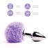 FEELZTOYS - μεταλλικό πρωκτικό βύσμα με ουρά κουνελιού (ασημί-μωβ)