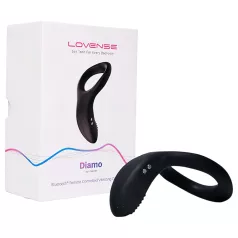   Lovense Diamo - Δονητικός δακτύλιος πέους με έλεγχο μέσω εφαρμογής, για άνδρες (μαύρο)
