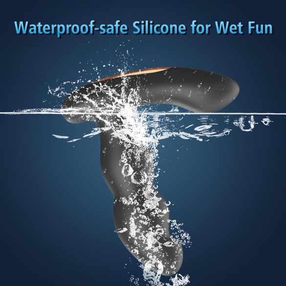 Aixiasia Hiross - δονητής πρωκτού με περιστροφή - μαύρο