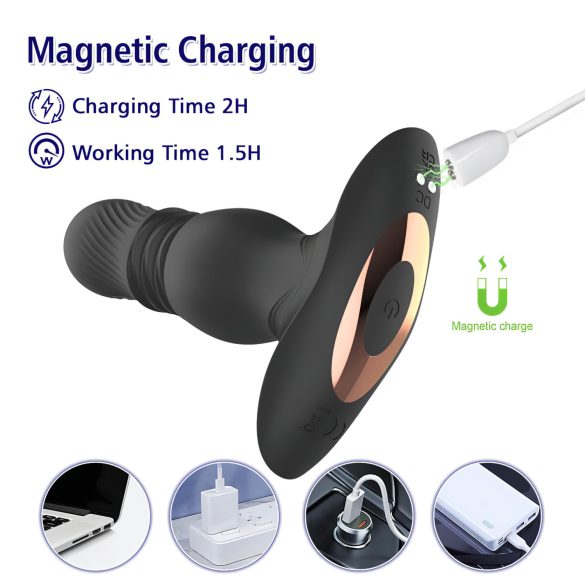 Aixiasia Roy - δονητής πρωκτού με παλμούς και τηλεχειριστήριο