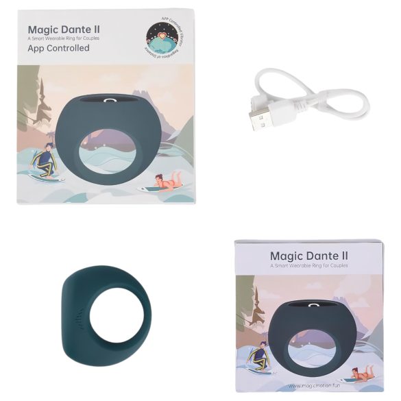 Magic Motion Dante II - δονητικό δαχτυλίδι πέους με app - επαναφορτιζόμενο