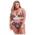 Baci Plus Size - ανθισμένη δαντέλα σετ σουτιέν