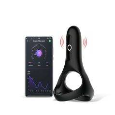   Magic Motion Rise - δαχτυλίδι πέους με δόνηση smart επαναφορτιζόμενο μαύρο