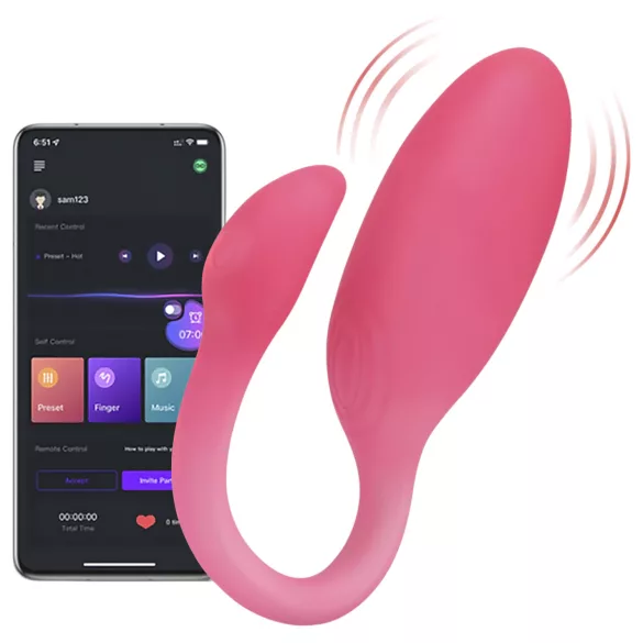 Magic Motion Flamingo Max - Δονητικό αυγό με έλεγχο μέσω εφαρμογής (ροζ)