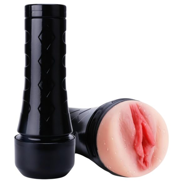 Tracy's Dog 3D Stroker - Ρεαλιστικό Μασάζ σε Θήκη (Μαύρο-Φυσικό)
