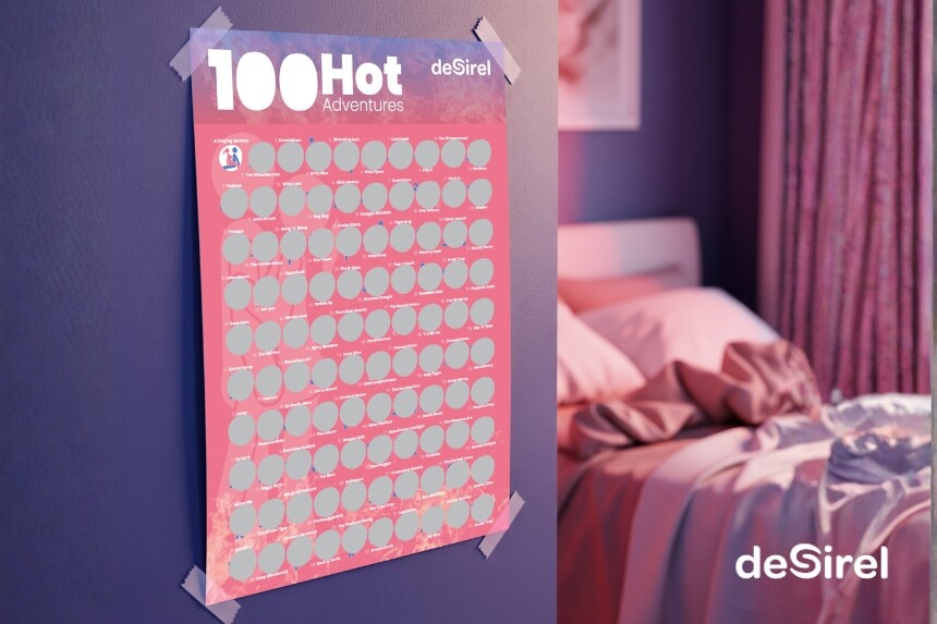 Desirel - 100 Sexy Positions Scratch-Off Poster | Desirel.gr Sex Shop