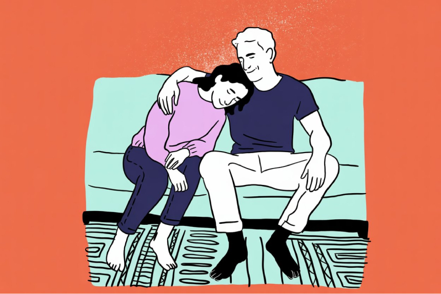 Ένα ζευγάρι χαλαρώνει αγκαλιασμένο στον καναπέ. | Sex Shop United Kingdom Desirel.co.uk